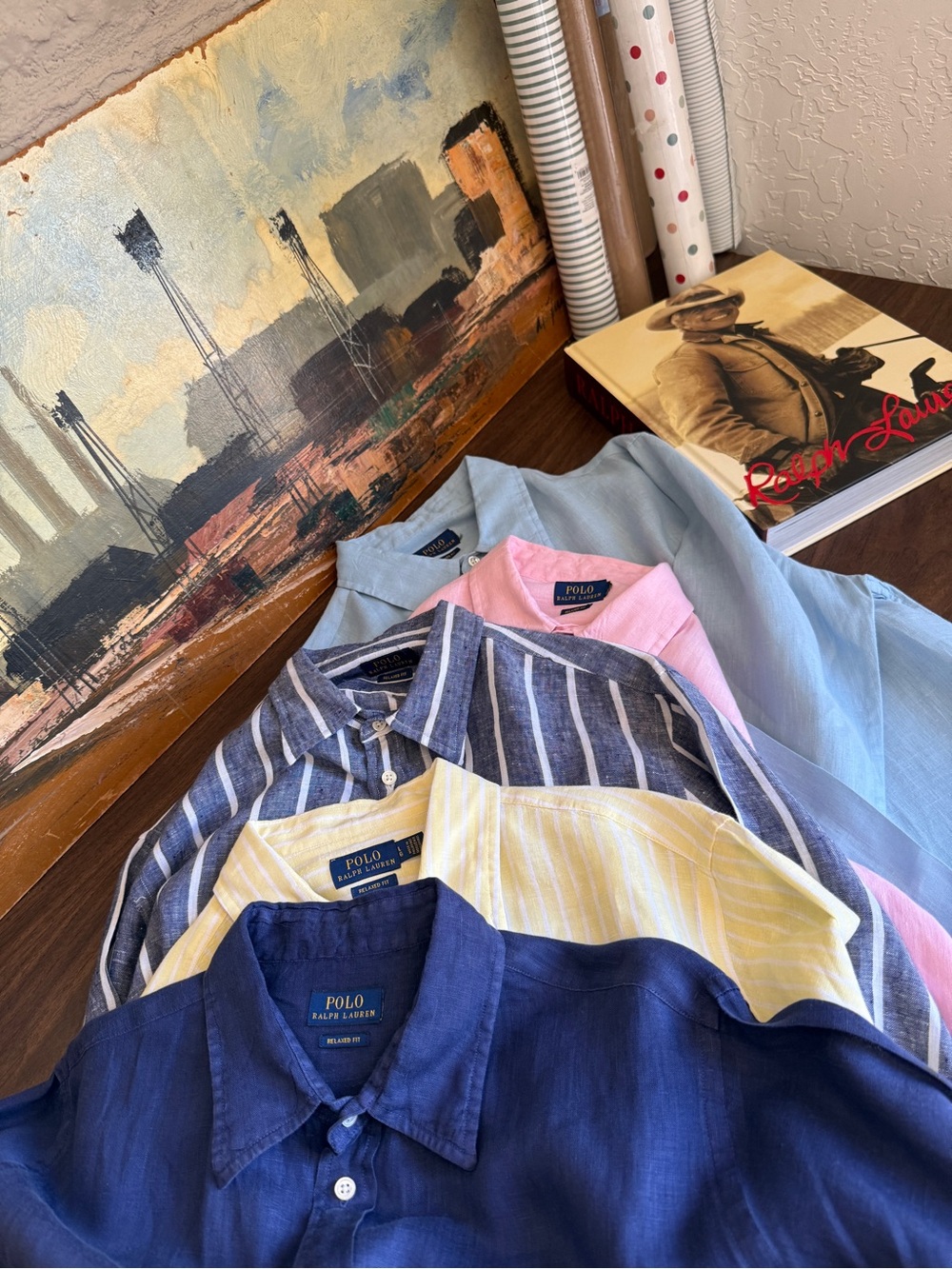5 POLO Ralph Lauren Timeless Classics | 100% Linen | Women's Collared Lot Size L - Picture 2 of 15
